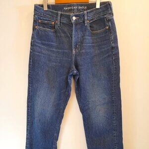 AE Super High Rise Ankle Straight Jeans